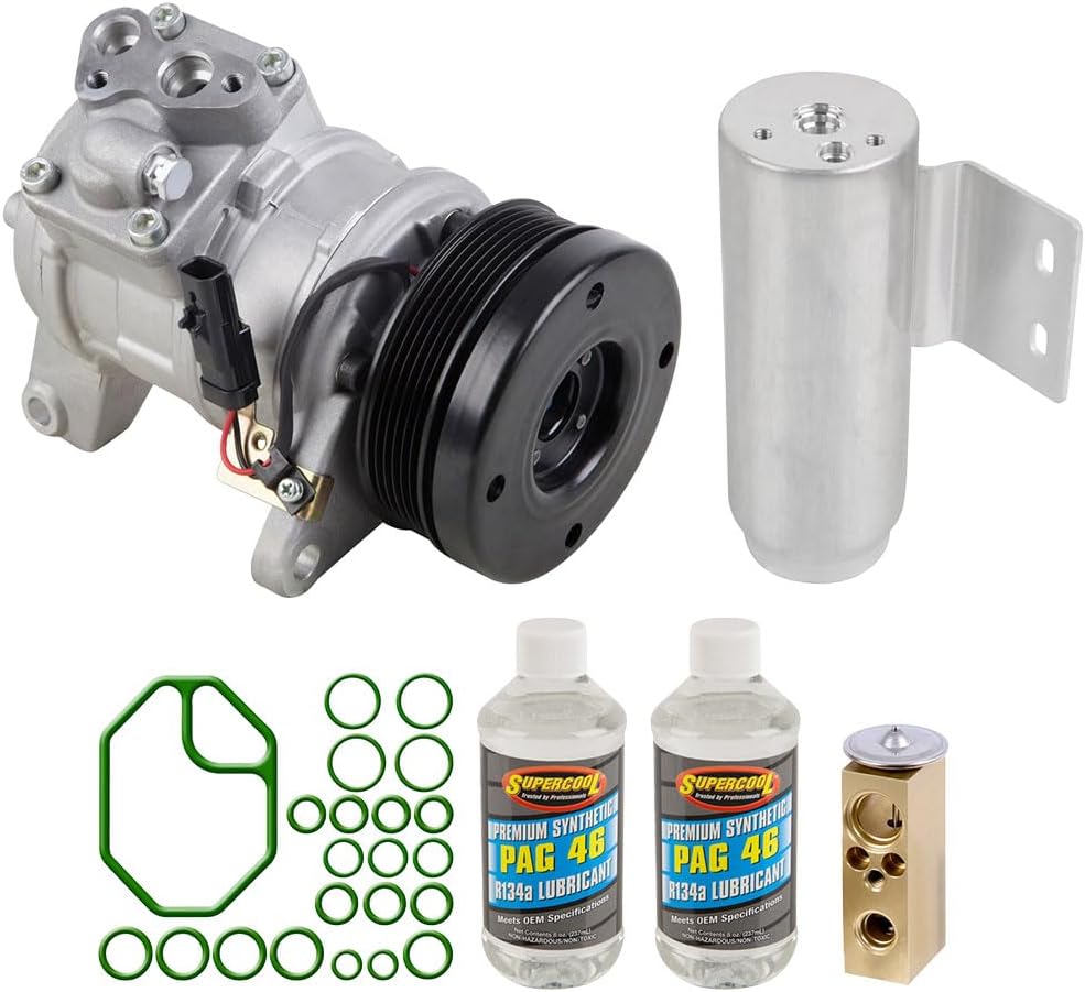 AC Compressor & A/C Kit For Dodge Caravan Plymouth Voyager Chrysler Town & Country Minivan 1996-2000 3.3L 3.8L V6 - BuyAutoParts 60-80143RK New