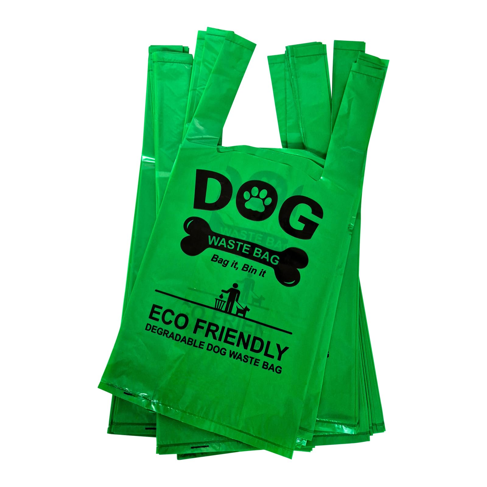 DOG POO BAGS, LARGE QUALITY STRONG Dog Waste Bags with TIE HANDLES. Easy Tie-Top. 100 BAGS Unscented - Image 2