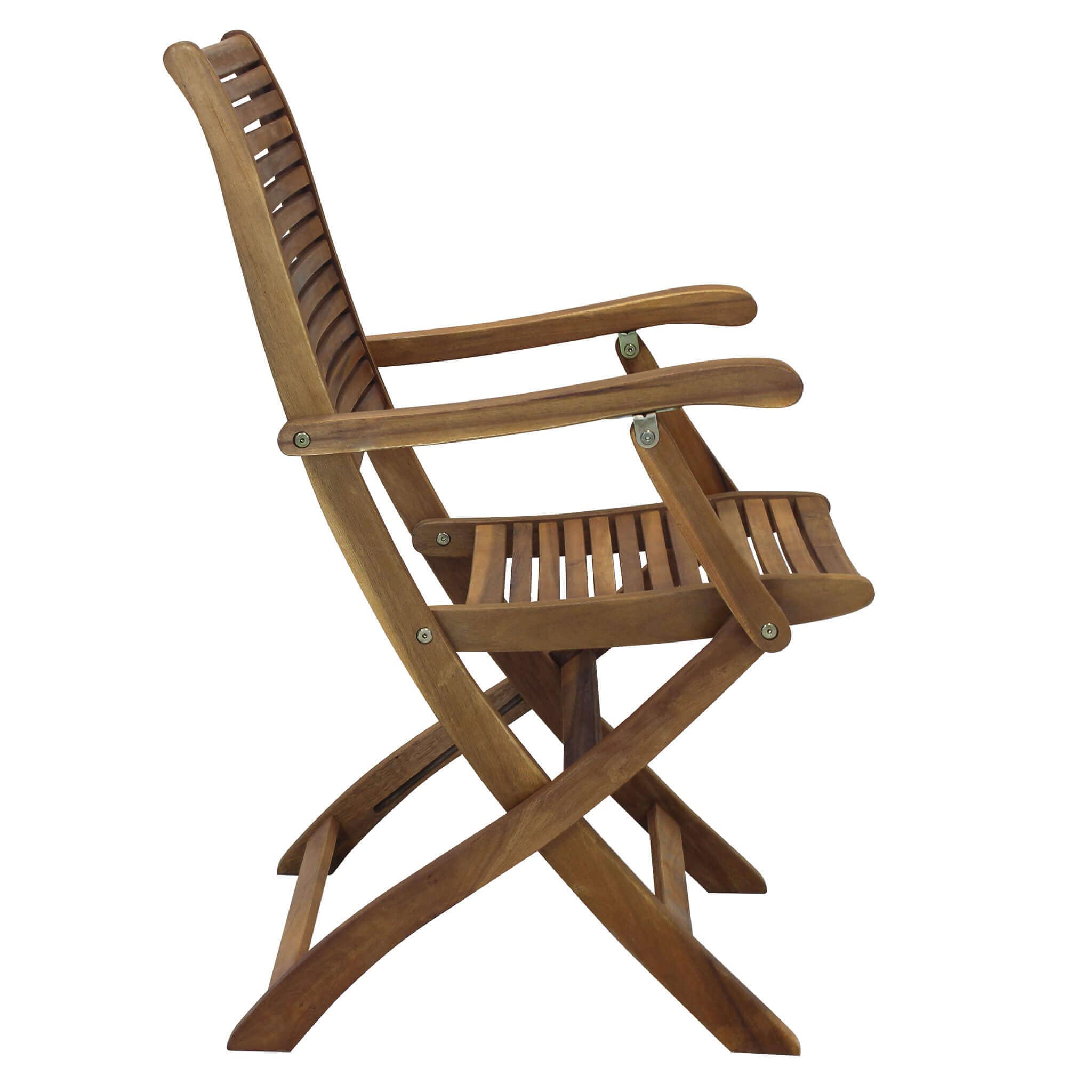Poltrona in legno Acacia Gold 54x64xh94 esterno arredo giardino casa AC805074