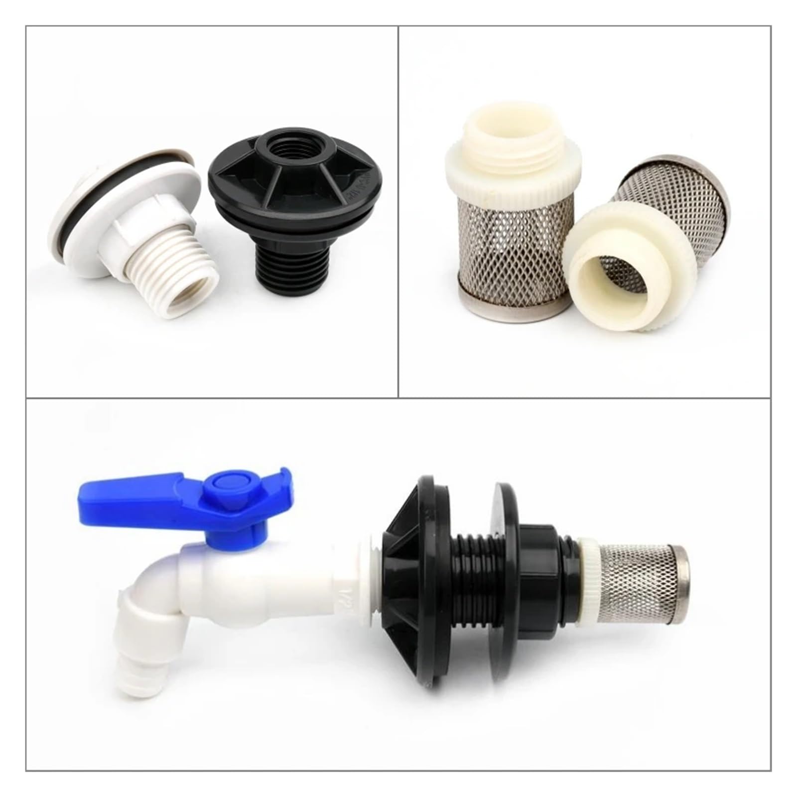 Conectores for tanques de agua con rosca hembra doble, accesorios for tuberías de riego de jardín, conectores for peces(PURPLE,5 pieces)