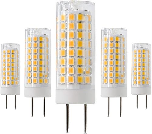 Bombillas LED G8 de 60 W 75 W de repuesto de bombilla halógena, T3T4 AC120V JCD tipo G8 base bi-pin (7 W) luz blanca cálida 3000 K para luces debajo