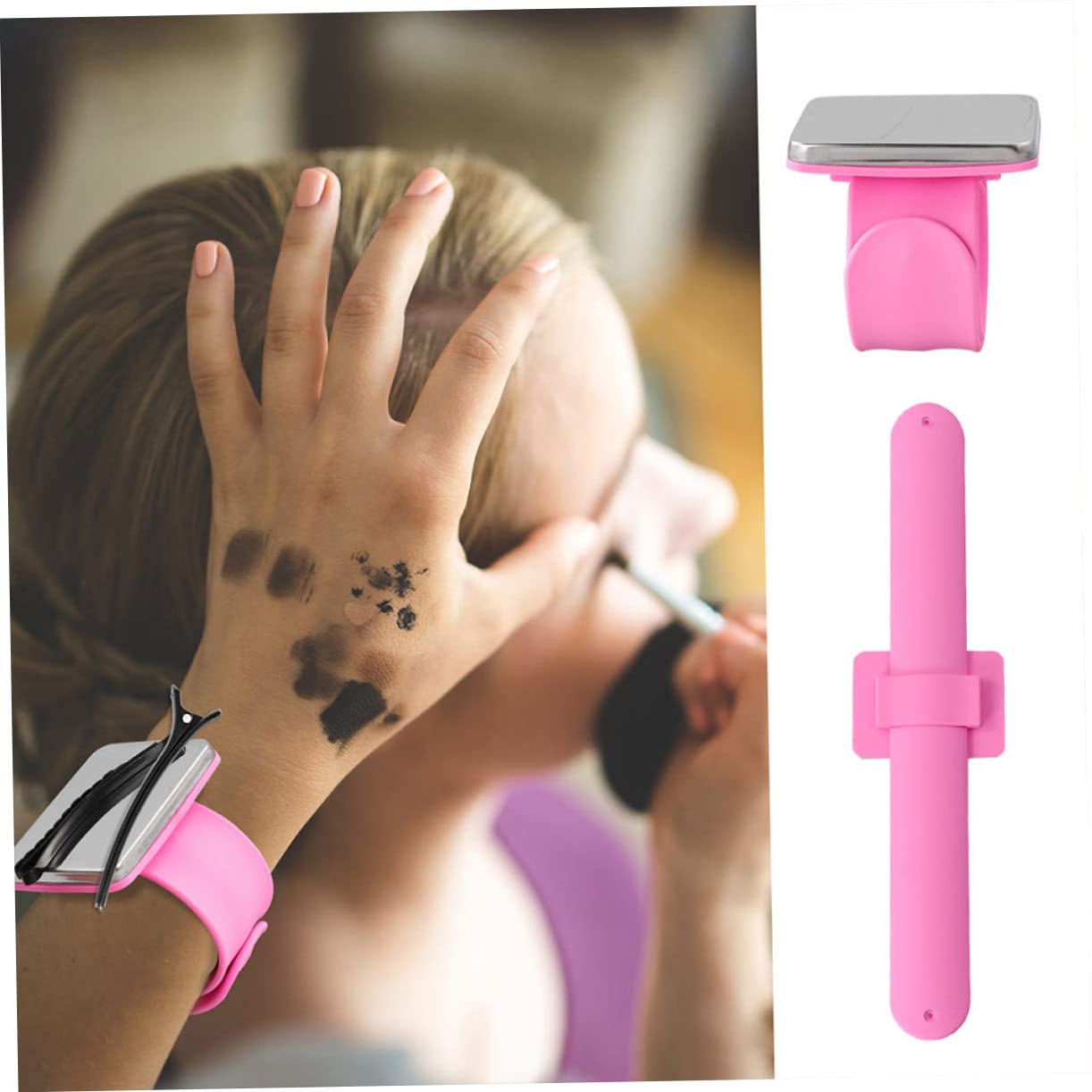 Operitacx 6 Pz braccialetto braccialetto con perno presa per braccialetti molletta accessorio per parrucchieri porta aghi magnete Sede dell'ago staffa
