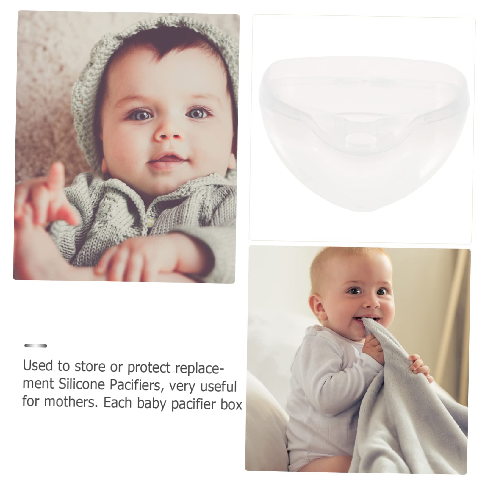 BESPORTBLE 2sets 10pcs Pacifier Holder Case Portable Pacifier Storage Box for Travel Home Multi Purpose Material Durable Safe Soother Organizer of Debris 10pcs*2