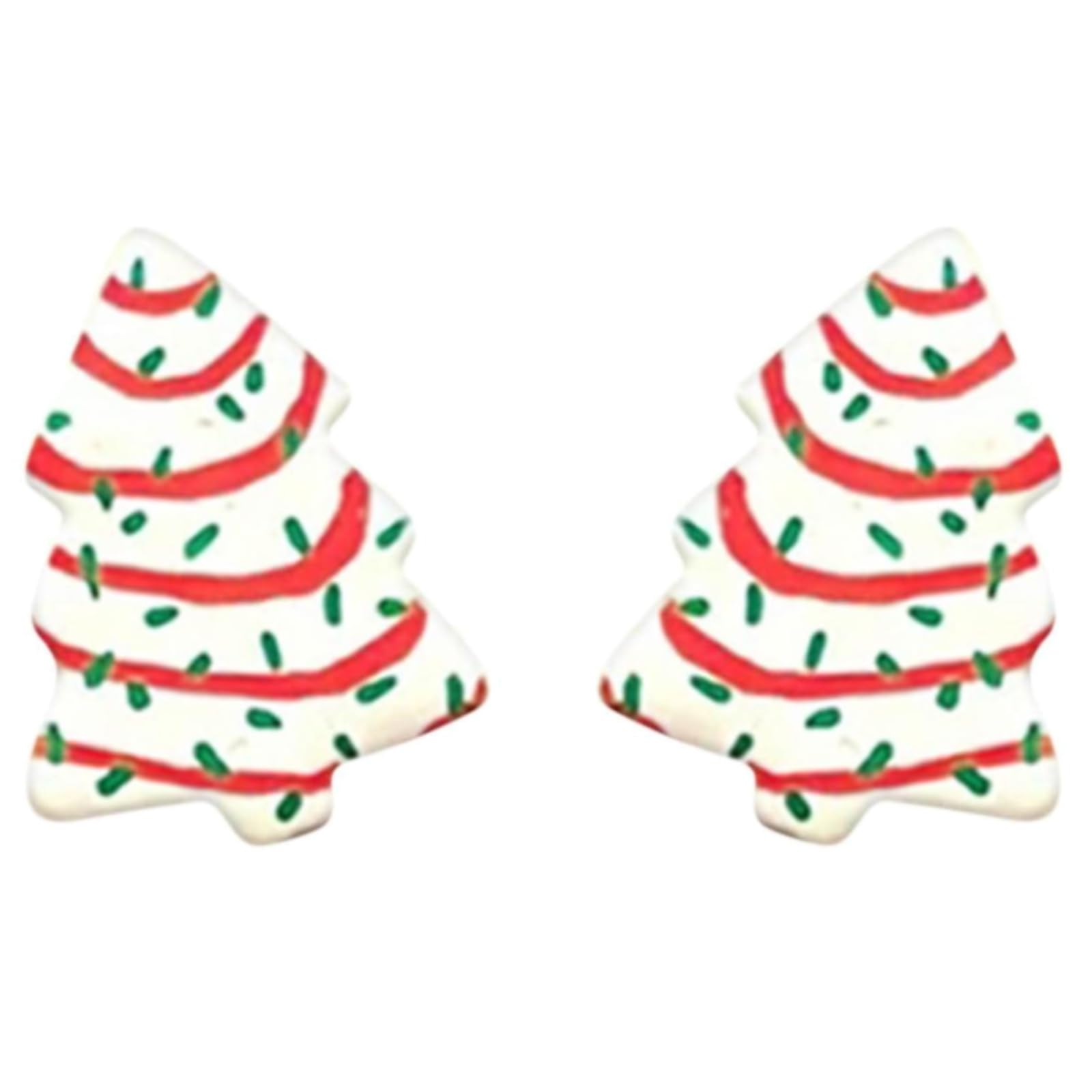 Cute Acrylic Christmas Earrings for Women | Cute Christmas Tree Cake Shape Earring, Holiday Gifts for Women | Xmas Decorations Clearance