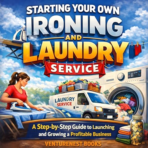 Starting Your Own Ironing and Laundry Service Audiolivro Por VentureNest Books capa
