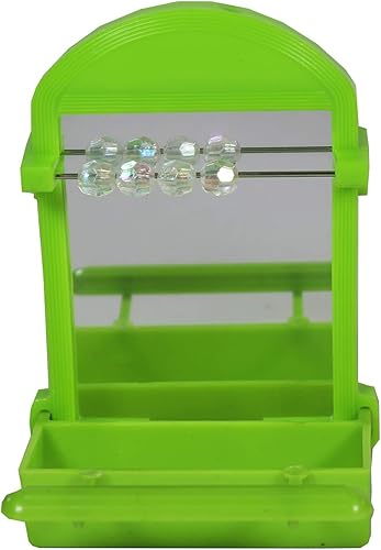 Penn-Plax Bird Life - Perca para pájaros con espejo y taza de semillas