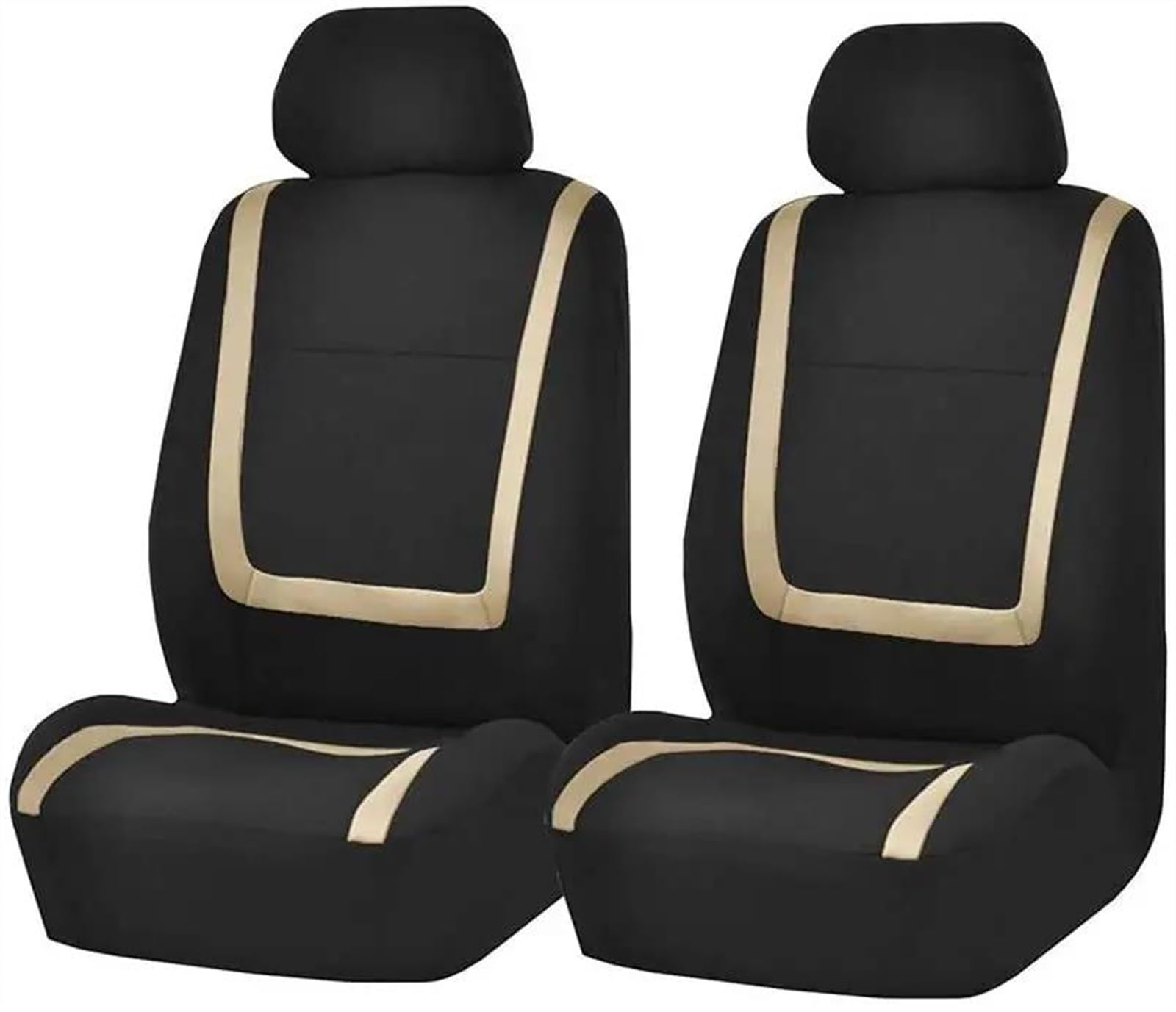 Copri Sedili Auto per Wartburg per 353 Coprisedili per Auto Turistiche Poggiatesta Staccabili Polyestor Coprisedili Universali per Auto Coprisedili Auto(Beige Full Set)