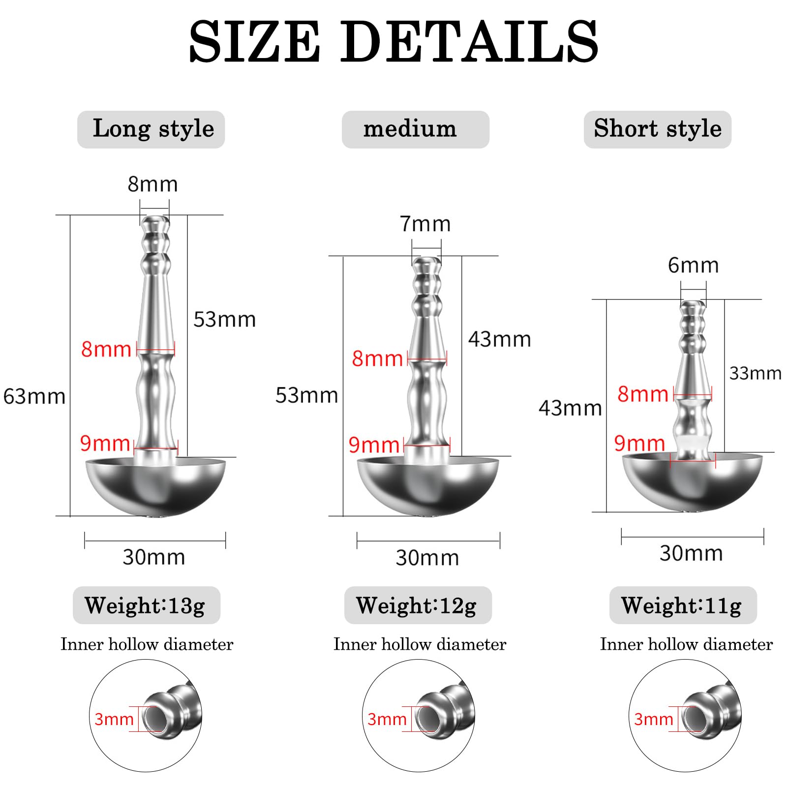 Dilatador uretral BDSMJOY de acero inoxidable 3 en 1, catéter uretral para hombre, dilatadores uretrales, camilla uretral para hombres, juguetes sexuales eróticos para hombres