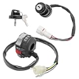 M MATI Start Stop Headlight Switch & Ignition Key Switch for Yamaha Warrior 350 Grizzly 600 1996-2001 Big Bear 350 Wolverine 350 1995-2001 Kodiak 400 1993-1999 Moto-4 350 1995