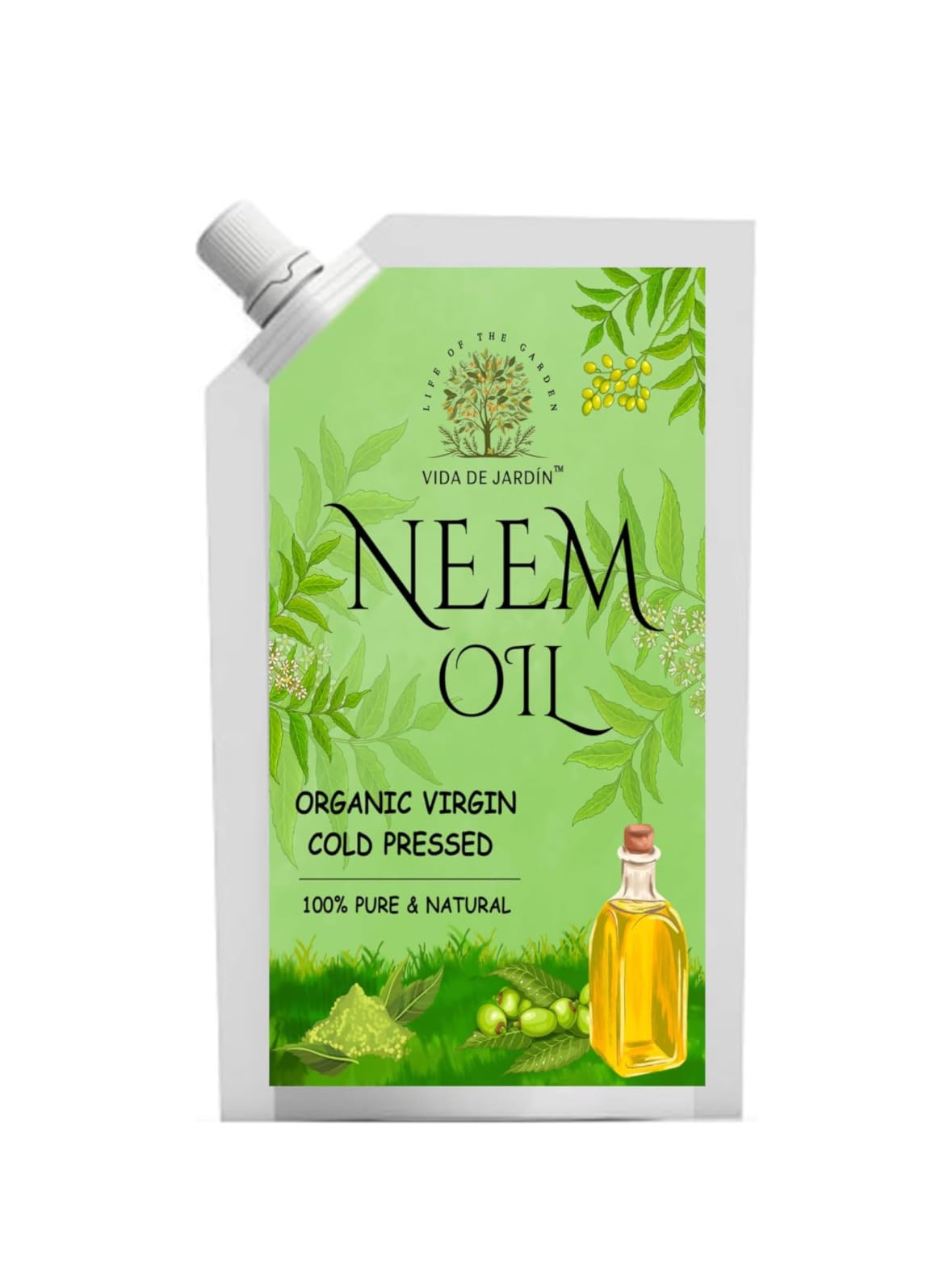 Organic Cold Pressed Neem Oil, Virgin, 100% Pure and Natural (500 Gram)-picture-22