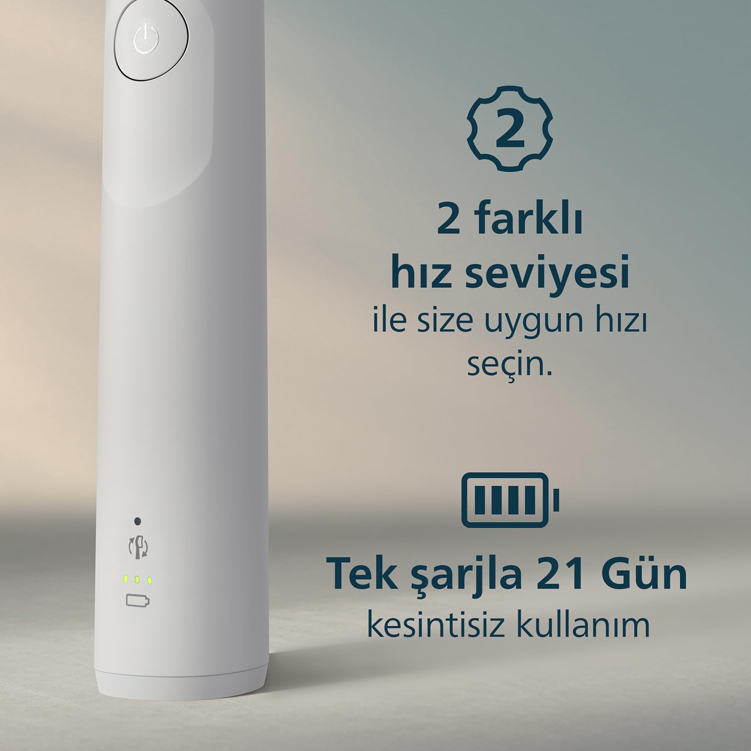 Philips Sonicare 5300 Spazzolino Elettrico Bianco HX7108/03 Con Custodia + 2 Testine, Tecnologia Sonicare di Nuova Generazione