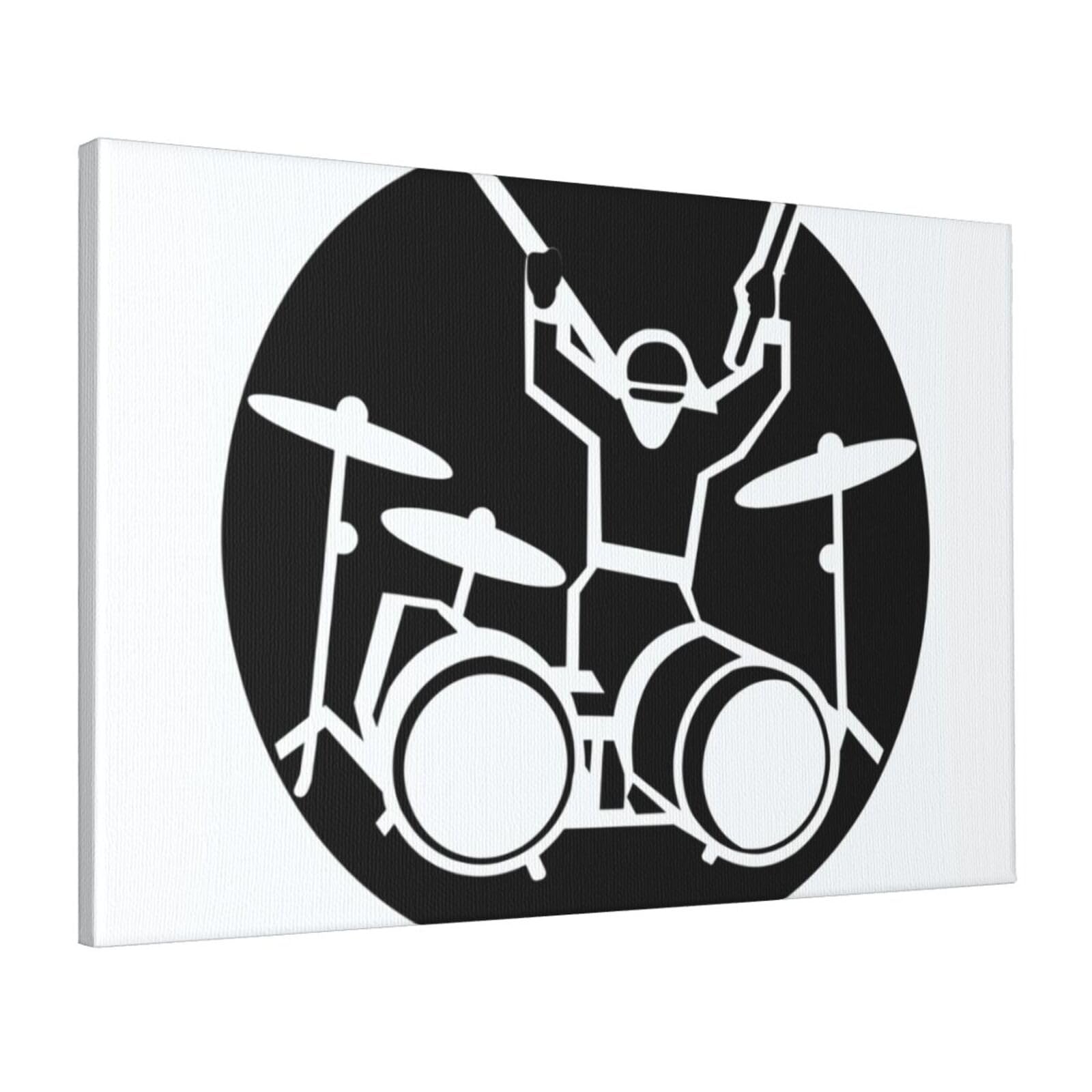 FodPand Canvas Wall Art for Living Room Wall Decor 16"x24" Modern Artwork Painting Pictures Hanging Canvas Prints Drummer Aesthetic Wall Art for Bedroom Bathroom Office Wallart Decor