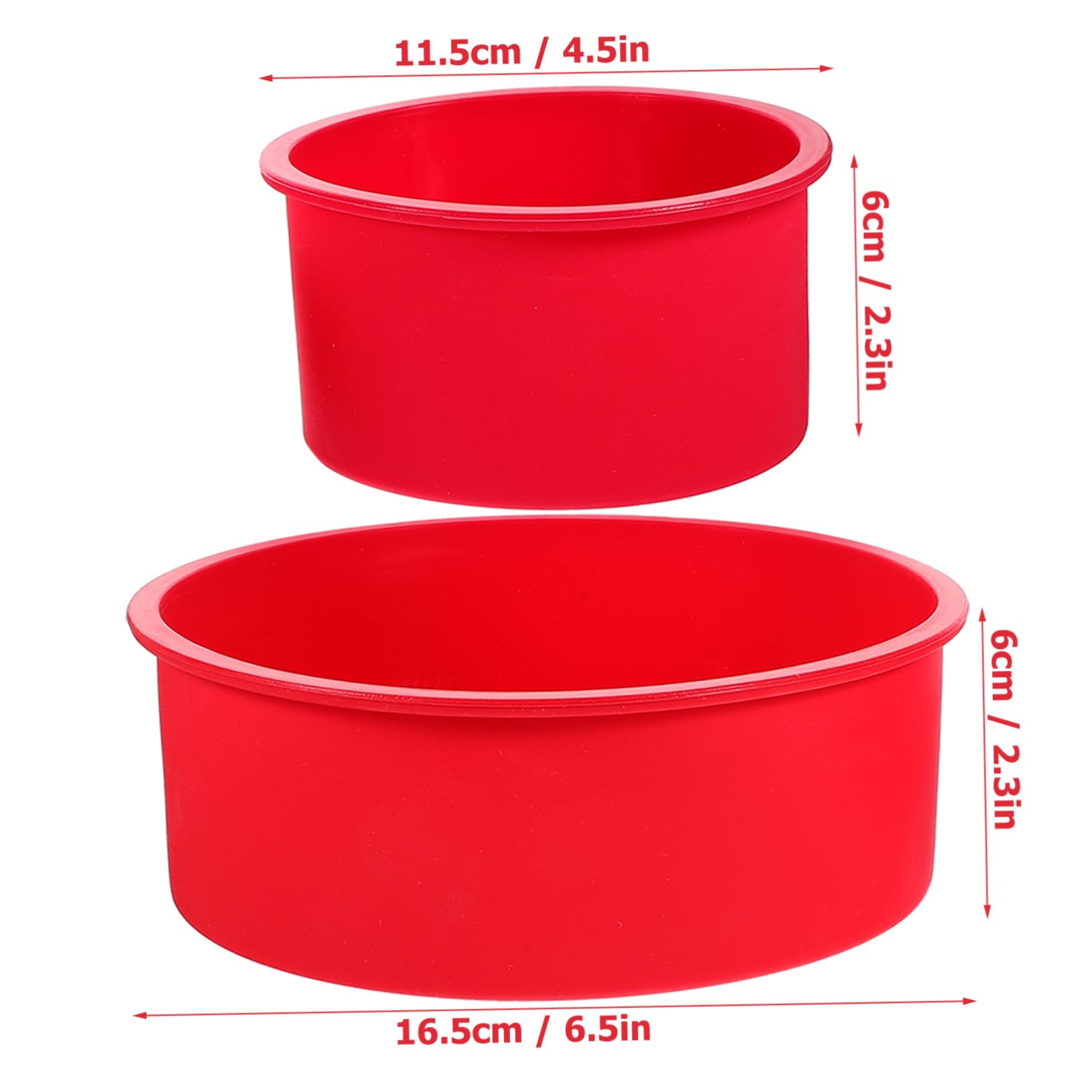 Cabilock Molde De Silicona Para Pasteles Redondos Antiadherente Y Resistente Altas Para Hornear Tartas Muffins Y Postres Para Cocinas Y Repostería 2 Piezas X 5