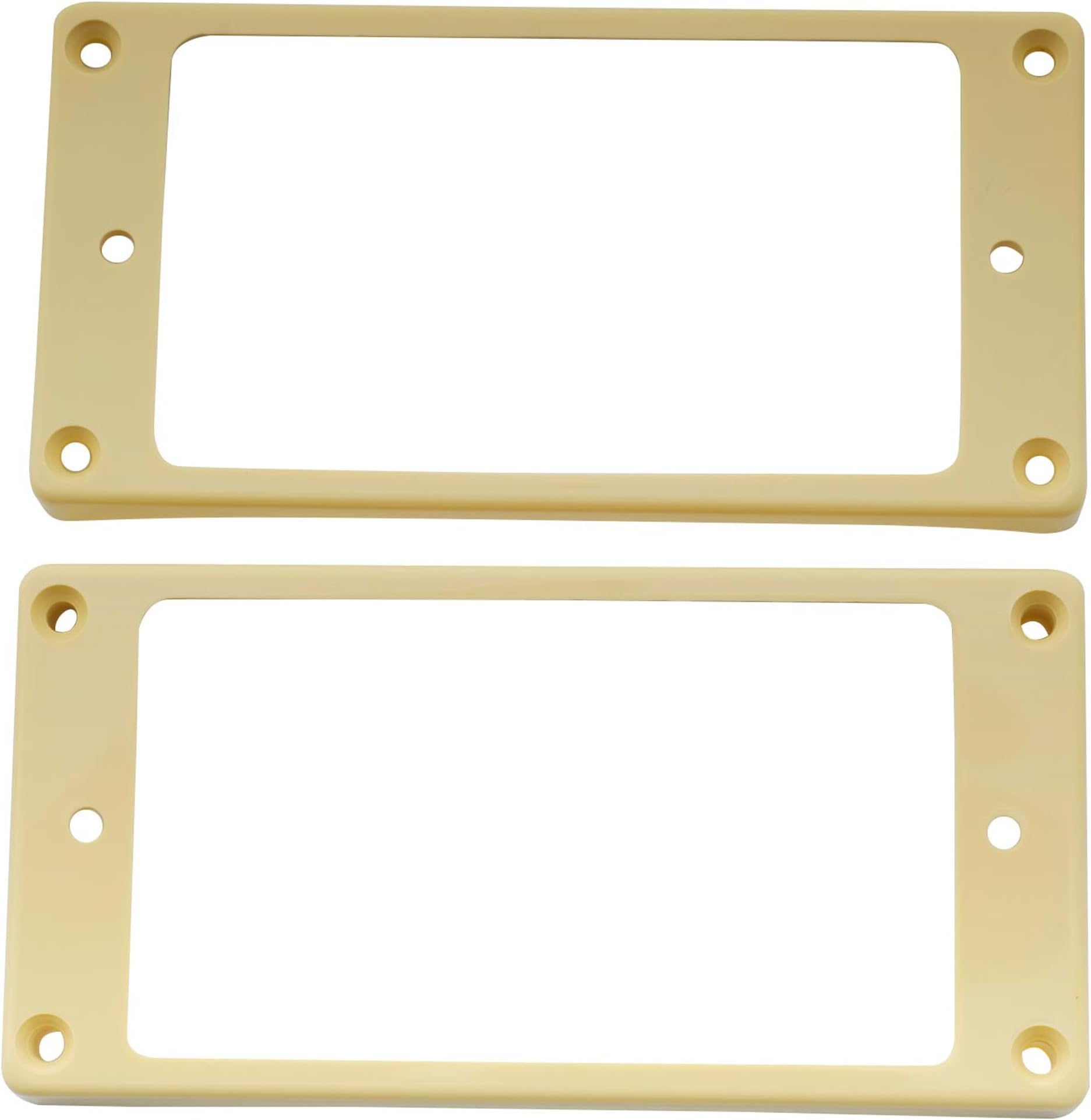 Pro Plastic Curved Bottom Humbucker Mounting Pickup Rings Set for China Made Epiphone Guitar, Cream