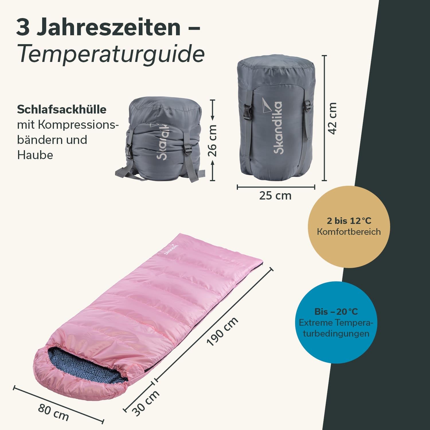 Skandika Dundee Flannel Blanket Sleeping Bag, Cotton, Luxury Quality,  Couplable, Double Sleeping Bag, 3 Seasons, up