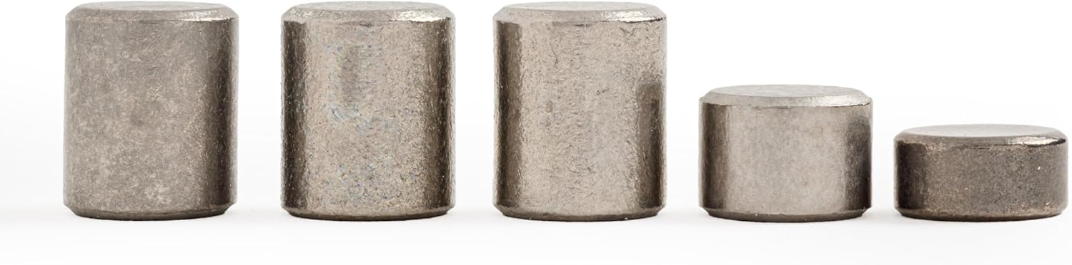 Pinewood Pro 2 Oz Tungsten Round Cylinder Weights Kit | Five Pieces | Free PRO Wheel Spacer and Drill Guide Tool | Easy to install | Non-toxic and child safe for derby racing
