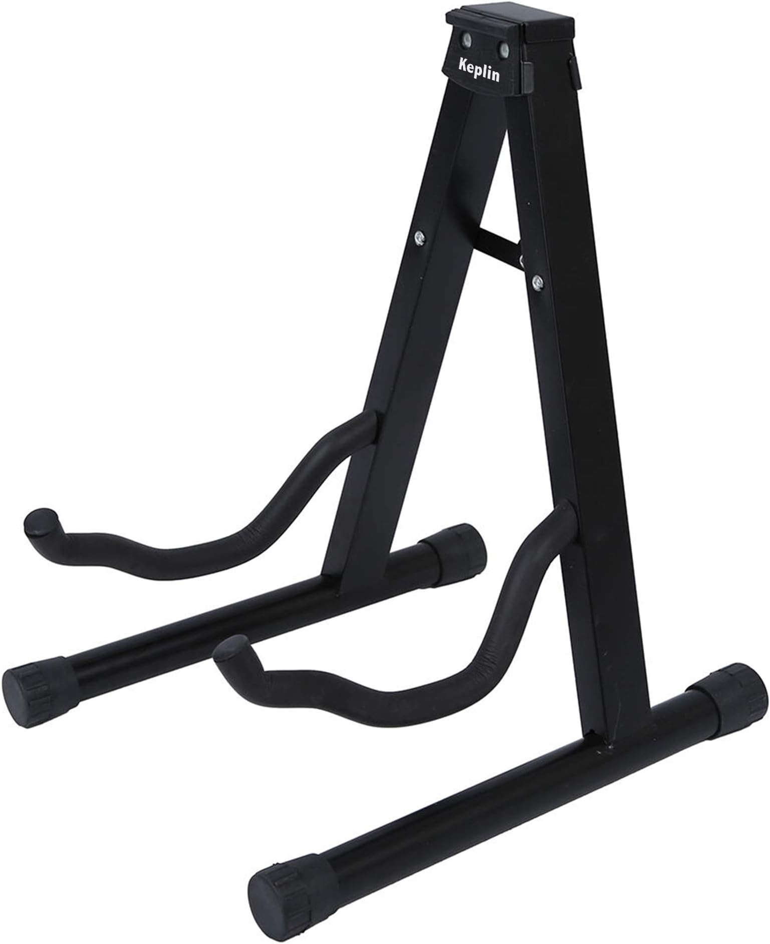 KEPLIN Foldable Guitar Stand A Frame - Universal Floor Stand for all Guitars, Acoustic, Electric and Base, Portable and Great for Travel, Black