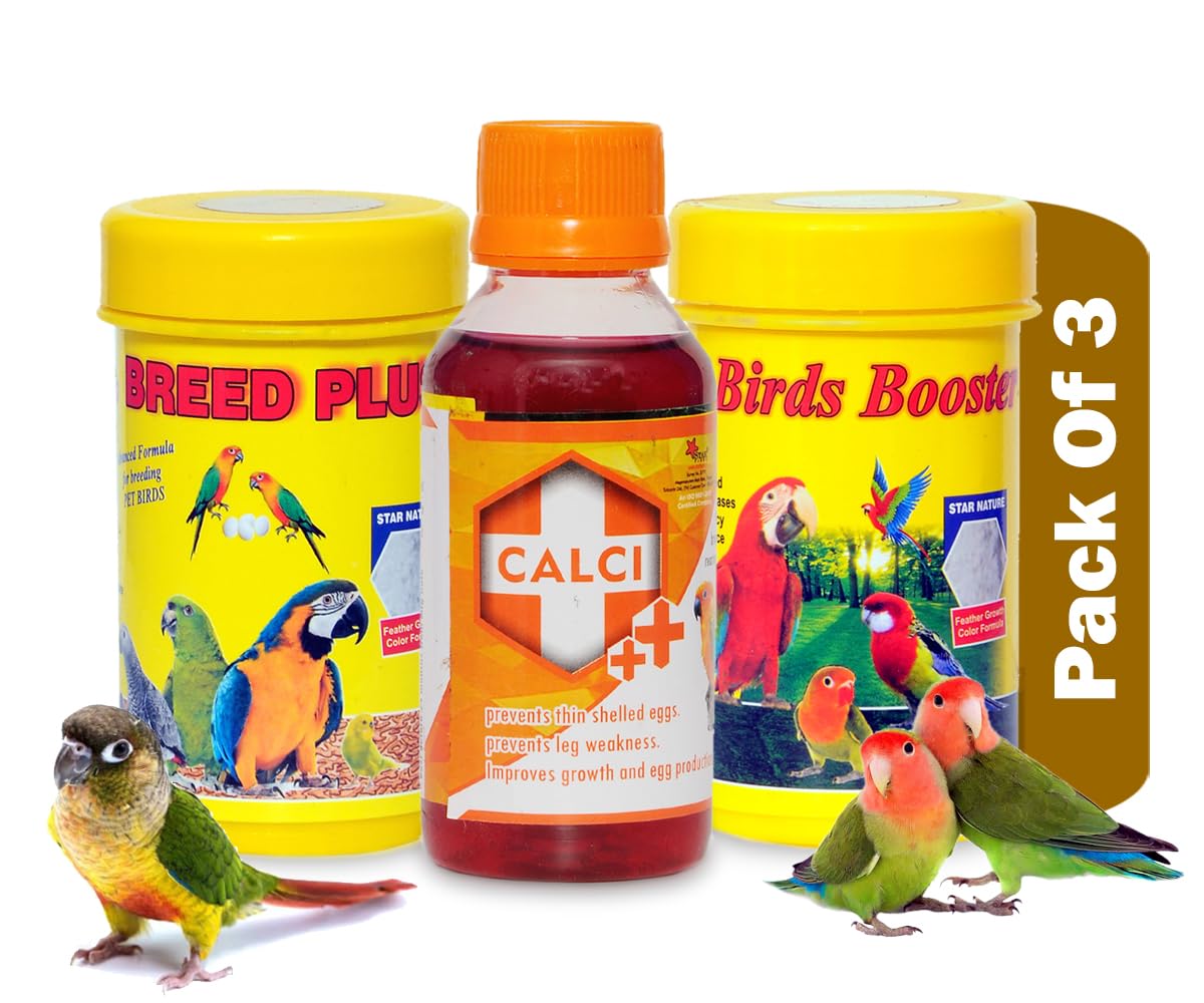 STAR FARMS Breed Plus 50G + Bird Booster 50G + Birds Care 60ML + Birds Care Herbal 60ML + Multivitamin 60ML & Calci Plus 30ML / Health Supplements for All Birds (Combo of 6) (B0D4R6DLC2) Amazon Price History, Amazon Price Tracker