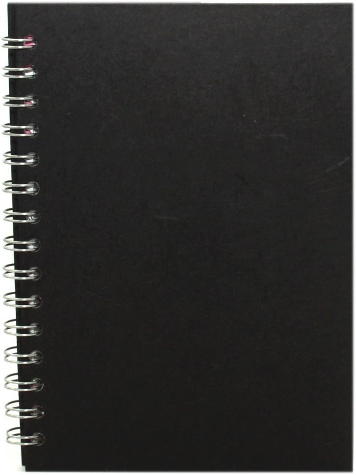 Pink Pig A5 Portrait Sketchbook | White Cartridge, 35 Leaves | Black