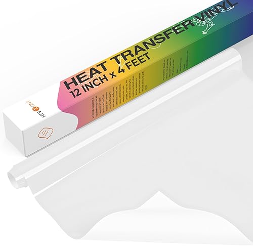 Miniatura 11 de HTVRONT Rollo de Vinilo de Transferencia de Calor - 12" x 4 pies Vinilo HTV Negro para Camisetas, Vinilo Negro de Planchar para Todas las Máquinas