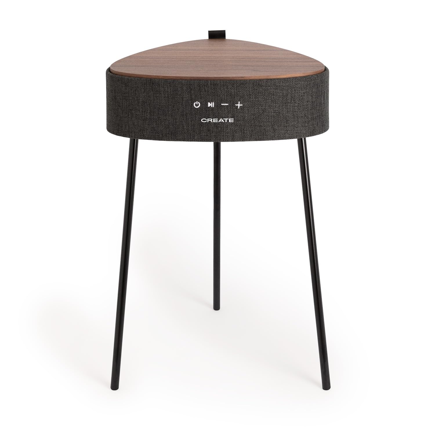 CREATE / Speaker Table 180 / Table Haut-Parleur Bois foncé/Bluetooth, Chargeur de Smartphone sans Fil, Technologie Qi, Sortie AUX, Mp3, WMA et WAV, Batterie Li-ION 2200mAh, 88W