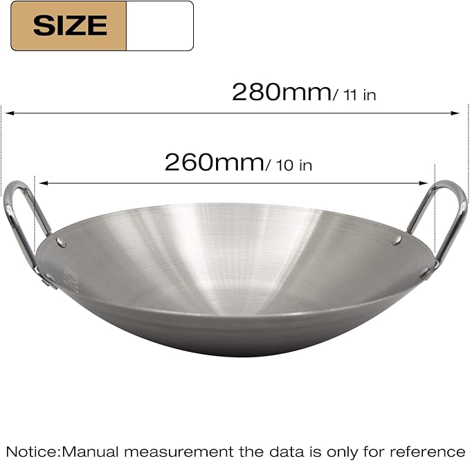 Wok de Acero Inoxidable de 26 cm con Doble Asa miniatura 3