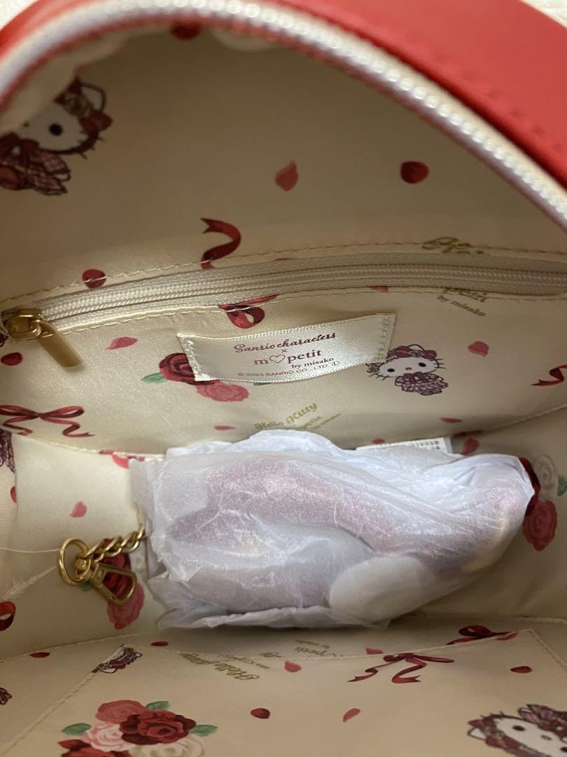 【新品】青木美沙子　サンリオ　しまむら　かごバッグアイボリー　リボン しまむら 青木美沙子さん サンリオ リボン かご バッグ