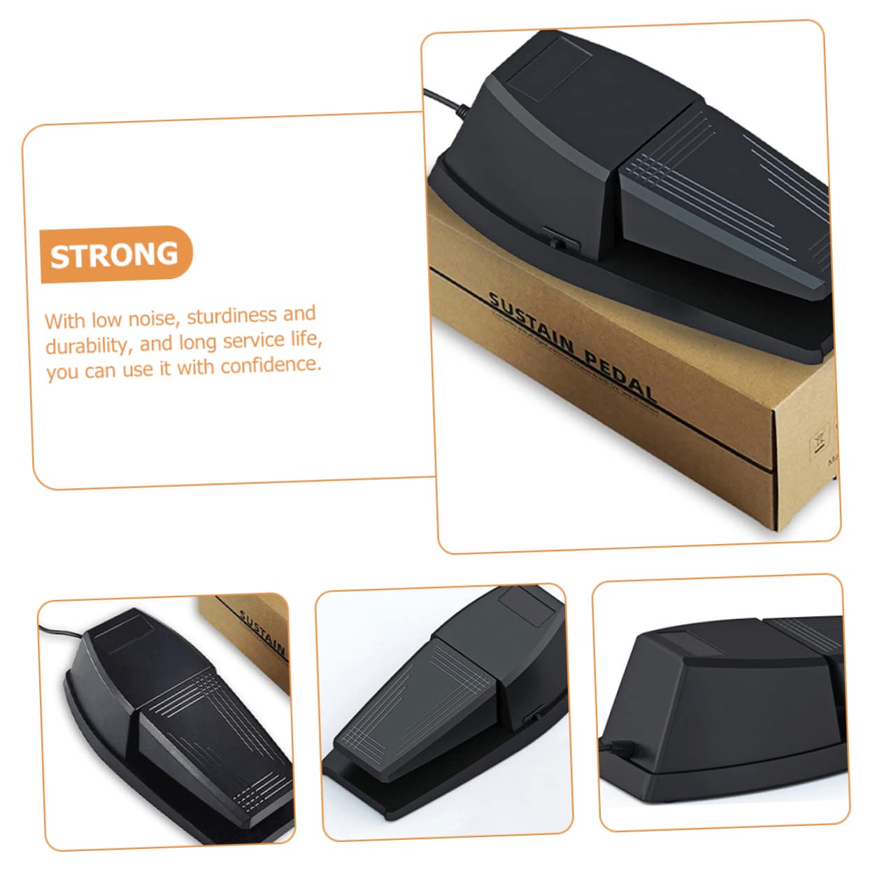 Pedal De Antideslizante Para Piano Eléctrico y Teclados y Práctico Compatible Instrumentos Diseño Seguro y Estable