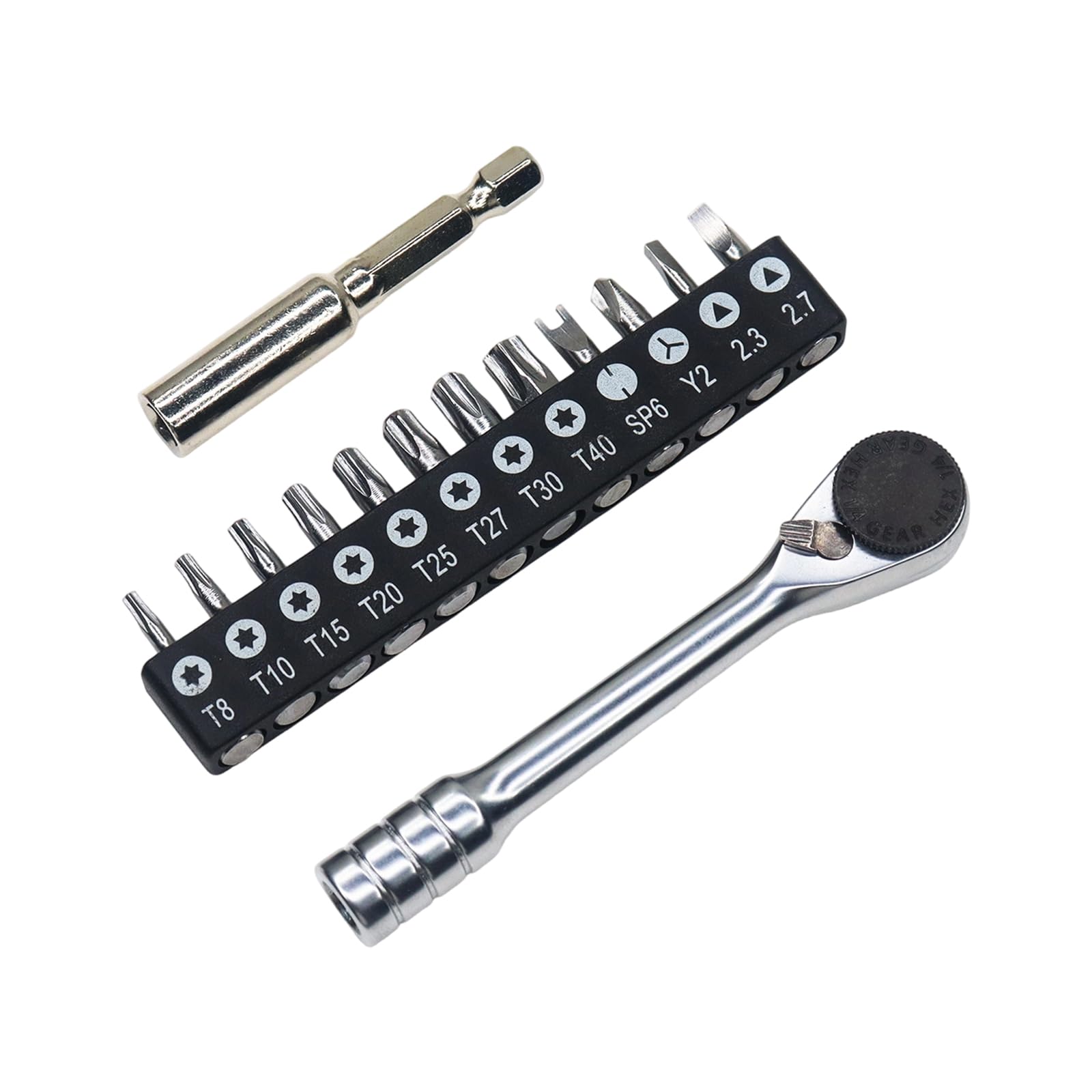 Msioytog Three Horizontal Han Ratchetsing Mechanism Screwdriver 2 Side Head 1/4 Drive Ratchets Handle Alloy Steel For Diyer Projects Ratchets Wrenches Set