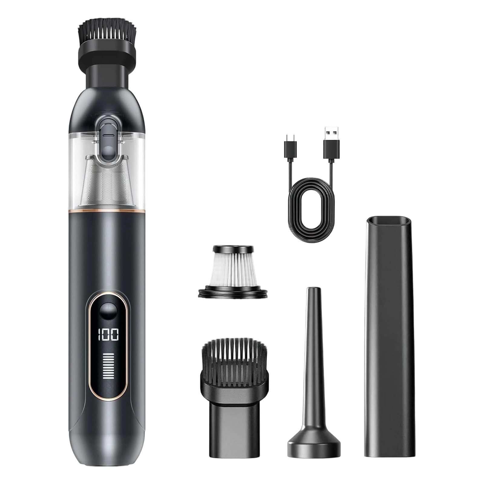 OSNIYAW Compact Cordless Handheld Vacuum Cleaners Portable Rechargeable Collector for Car, Home, Pet Hair, Keyboards Handheld Vacuum Cleaners
