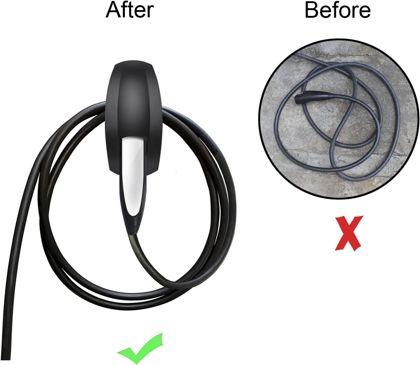 Charging Cable Holder for Tesla Model 3 Model Y Model X Model S Wall Mount Connector Cable Organizer Bracket Charger Holder