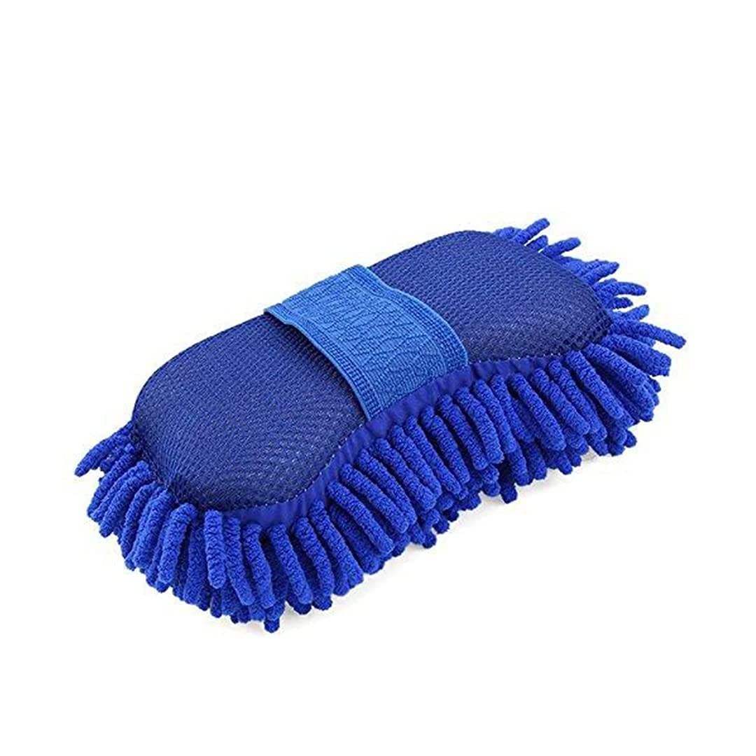 HOOLI Car Washing Sponge Microfiber Brush Wash & Dry Cleaning Duster Sponge for car Bike Microfiber Car Cleaning Sponge Brush Wash and Dry Cleaning Duster (Multicolor)