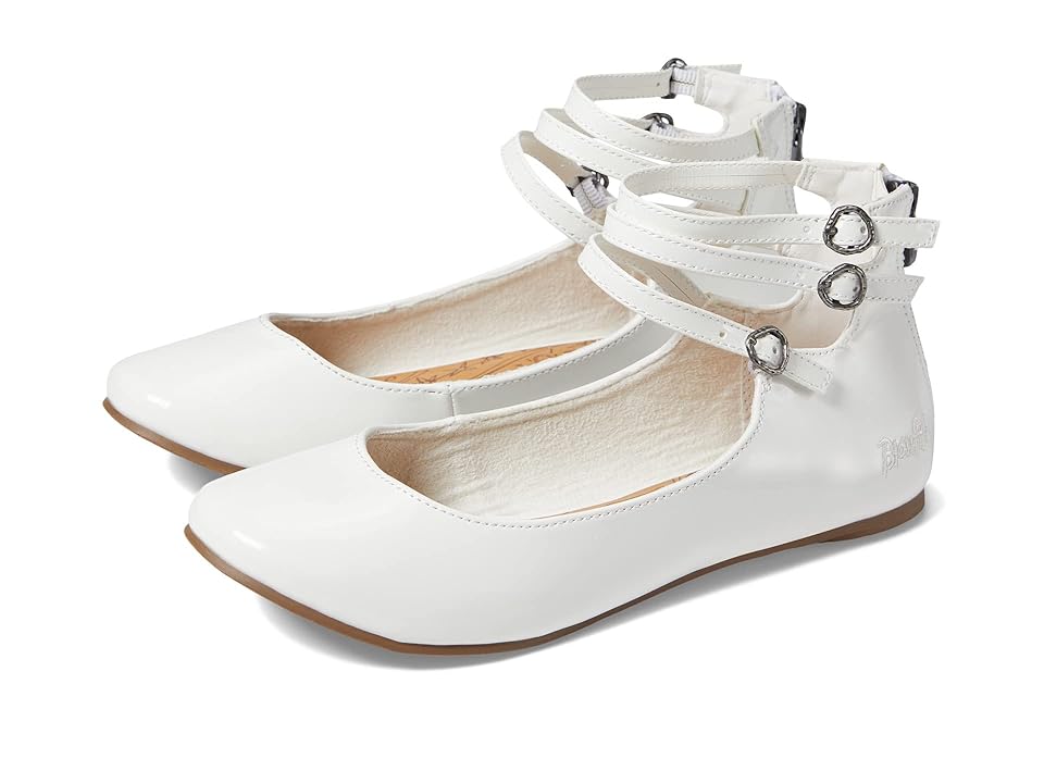 Blowfish Malibu Kids Pushi-K (Little Kid/Big Kid) (White Patent) Girls Shoes INTERNATIONAL SHIPPING