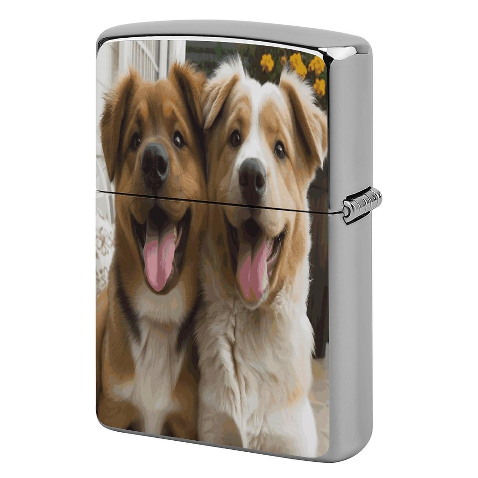 Fekiloot Style Funny Dogs Lighter Case Cover Lighter Holder