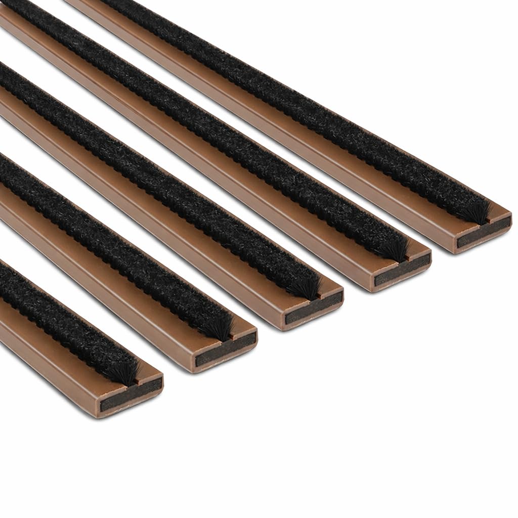 Exitex Intumescent Fire and Smoke Door Seal Strips – 5 Pack – 1050mm Length – Self Adhesive Safety Seals to Reduce Smoke Spread (Brown, 1050mm x 20mm x 4mm)