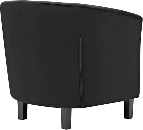 Miniatura 5 de Modway Prospect - Sillones tapizados de terciopelo con botones copetudos, color negro