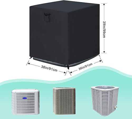 Miniatura 20 de ABCCANOPY Cubierta protectora impermeable para muebles de exterior, cubierta cuadrada universal para muebles, 30 x 30 x 32 pulgadas, color beige