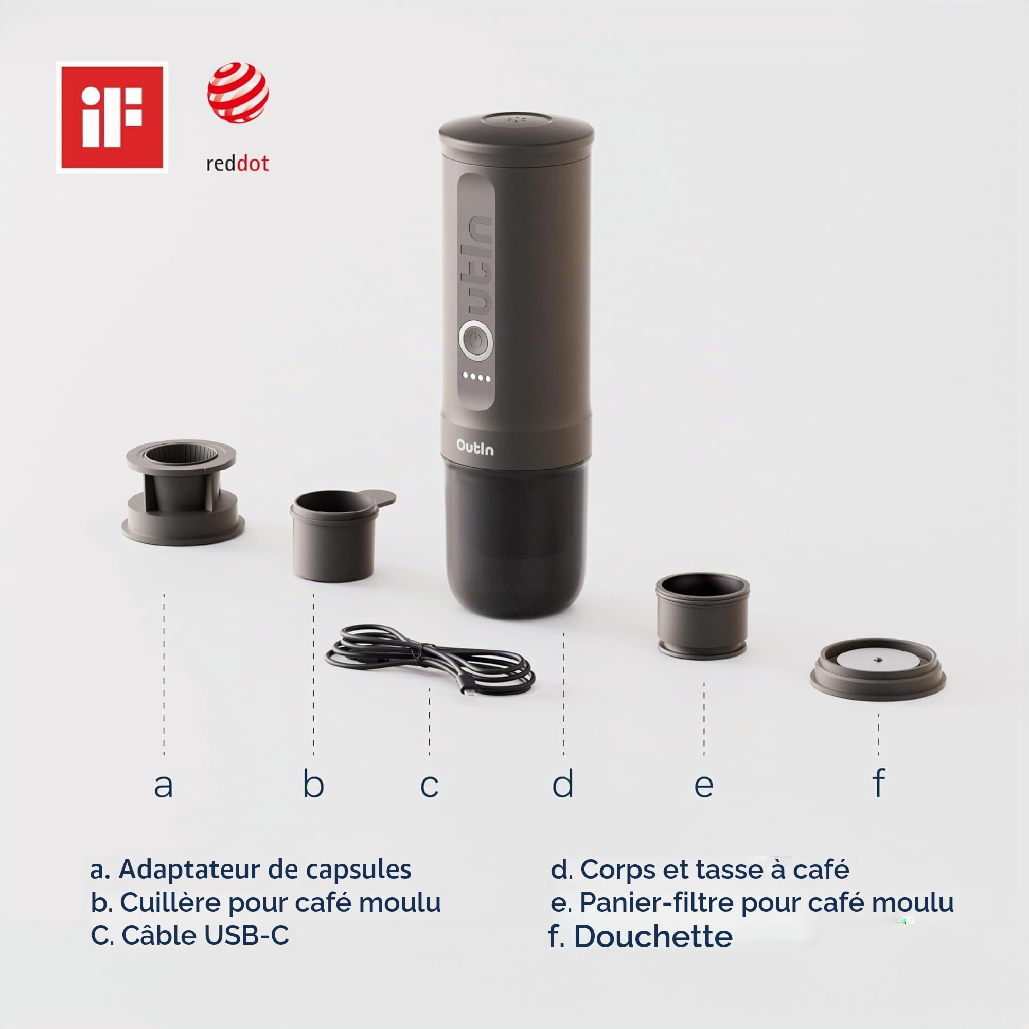 OutIn Nano Machine à Café Portable Support de Café Détachable
