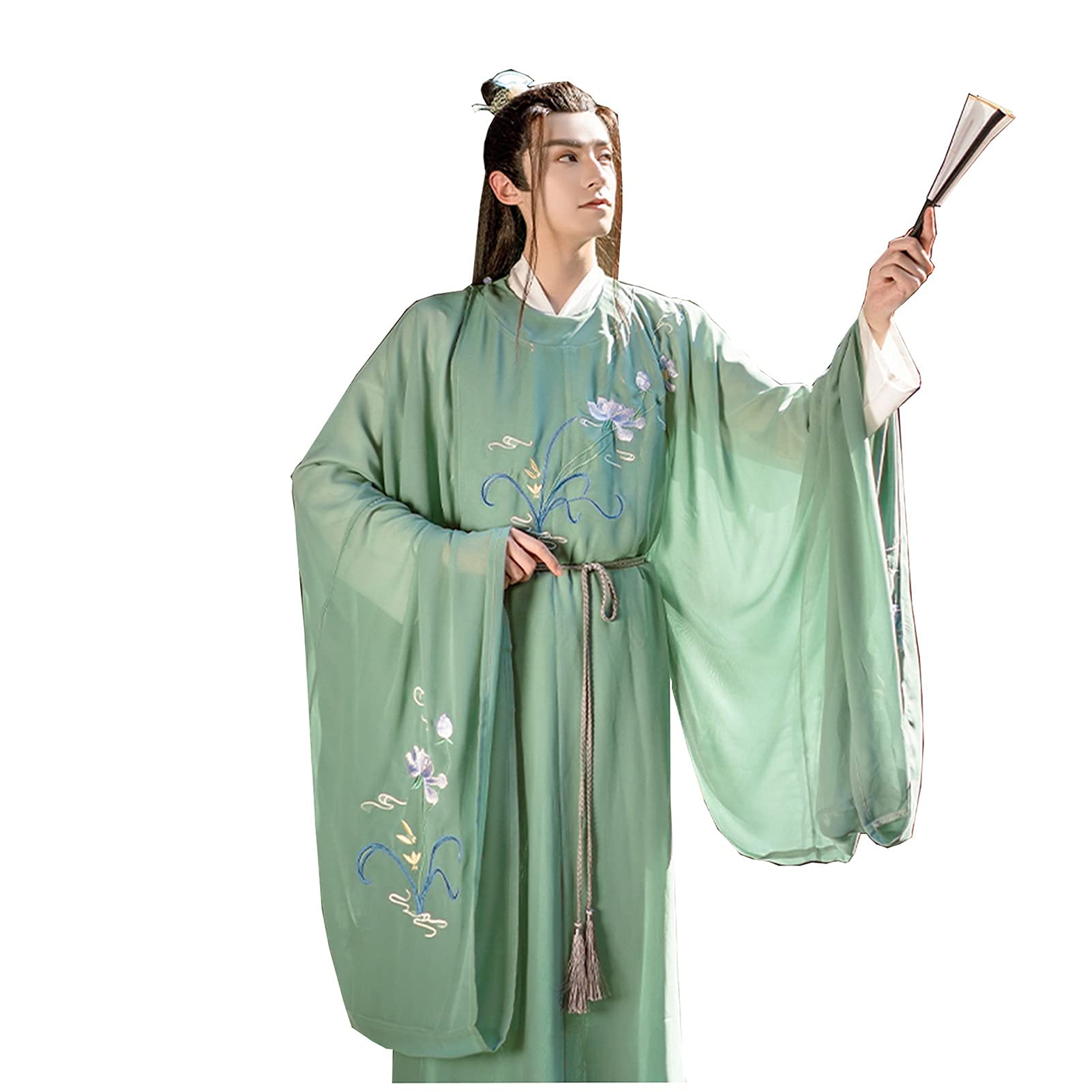 Amazon Co Jp 古代中国風ハンフの男性刺繍入りドレスのためのステージショーコスプレハロウィーン ホビー