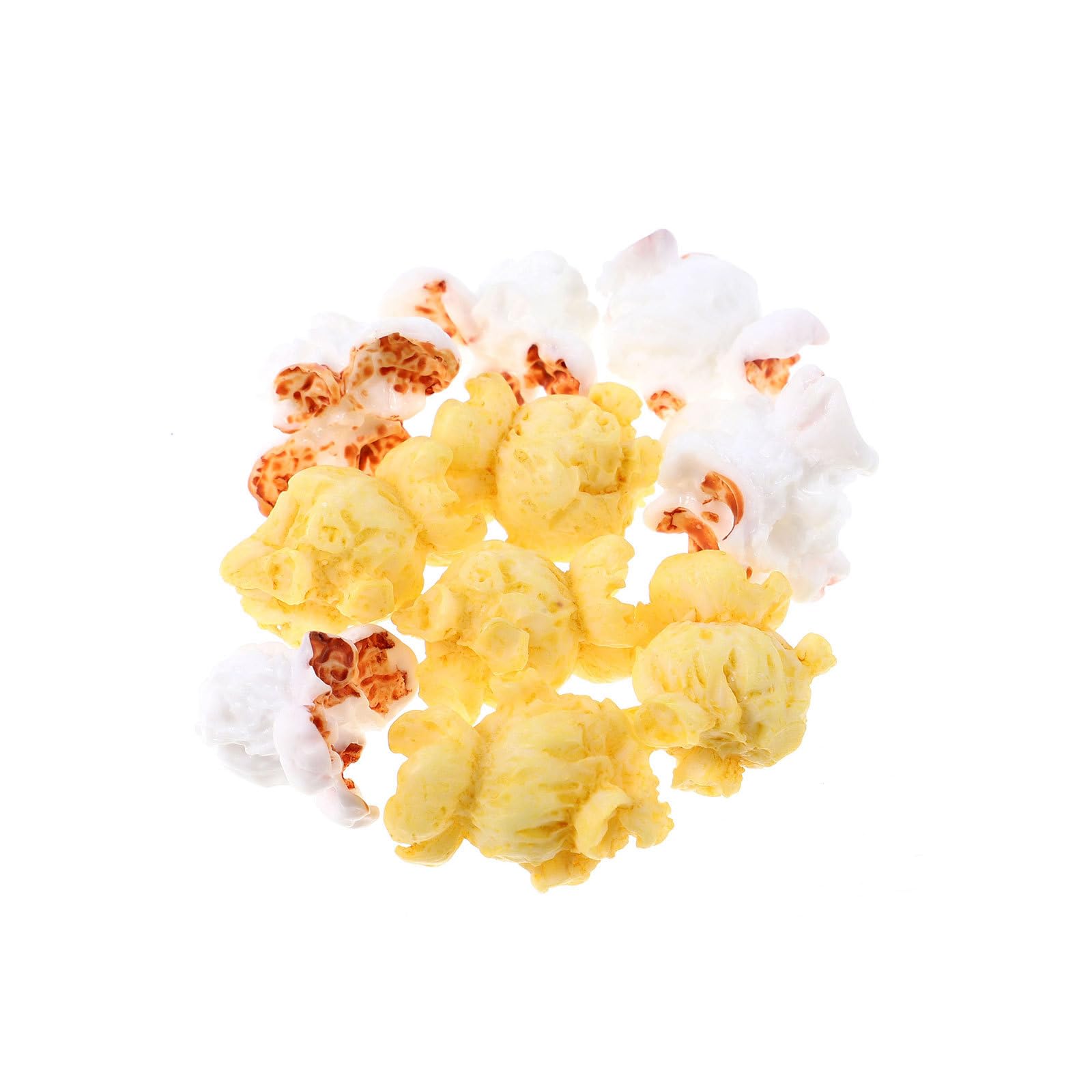 Photo 1 of 10pcs Lifelike Resin Popcorn Decor Artificial Popcorn Accessories for DIY Earrings Photography Props Festive Decoration and Party Favors Safe and Vibrant Color Design