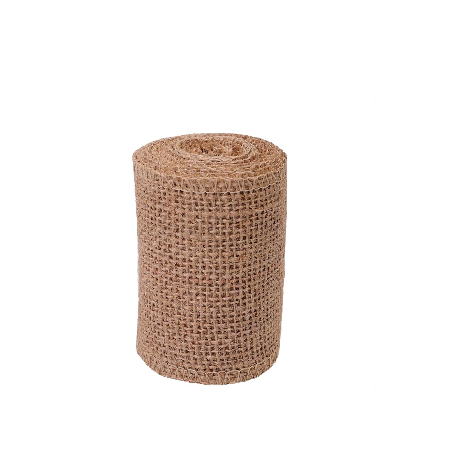 Hessian Roll 6/2M Natural Vintage Jute Burlap Ribbon 3-15cm Bow Crafts Gift Wrapping Wedding Decoration Roll Linen Fabric Rolls(7.5cm,6M-(3roll))