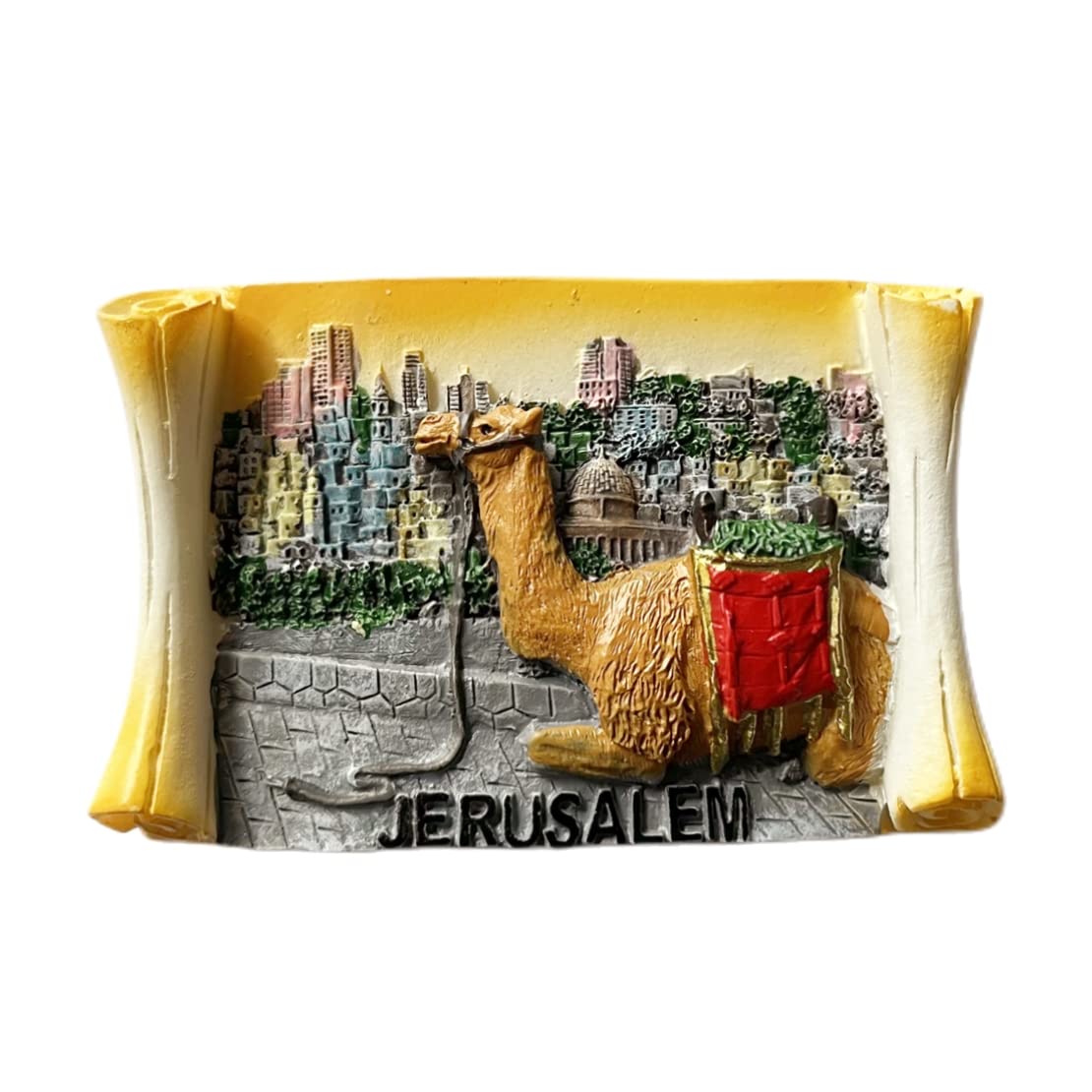 Magnete Frigo 3D Gerusalemme Israele: Souvenir Artigianale In Resina 6x7,4 Cm - Decorazione Da Viaggio