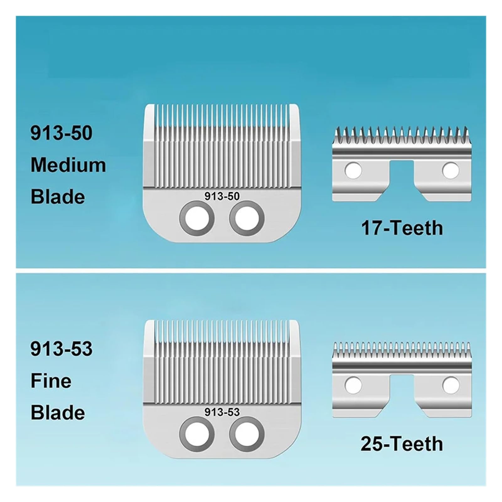Professionelle Verstellbare Feine Klinge, Kompatibel Mit Oster, Fast Feed 076023 Salon Pro Clippers 076830 Klinge 913-53 913-50 Schneidkopf(913-53 1PC)