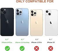 Vista 5 de Protector de pantalla para iPhone 13 Pro Max, protector de pantalla para iPhone 14 Plus, protector de pantalla anti luz azul, compatible con iPhone