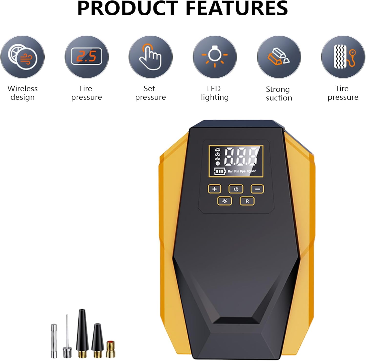 DC12V 車のエアコンプレッサー便利な自動タイヤインフレータ旅行インフレ時間節約コード付き 楽天市場】AstroAI エアコンプレッサー タイヤ  空気入れ 自動車用 電動空気入れ 150PSI DC12V シガーソケット接続式 高輝度LEDライト 自動停止 ポータブルで万能 空気入れ 4種類  ...