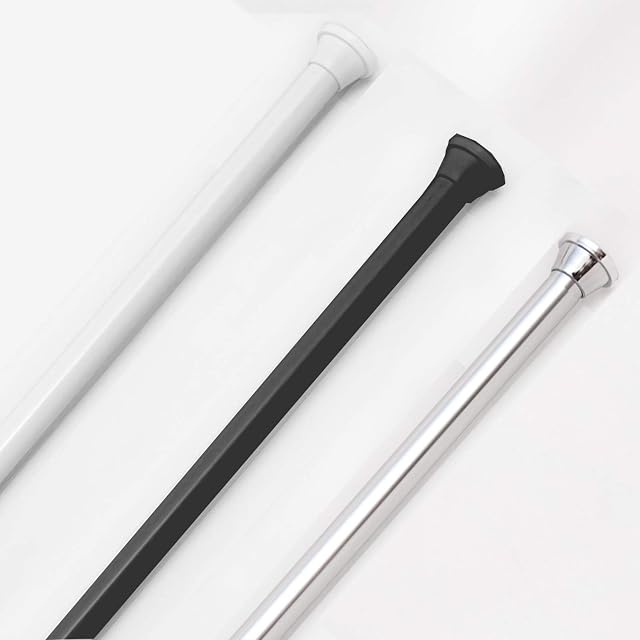 Extendable Spring Loaded Shower Curtain Pole/Rod/Rail 190-300cm (74" -118")(Chrome)