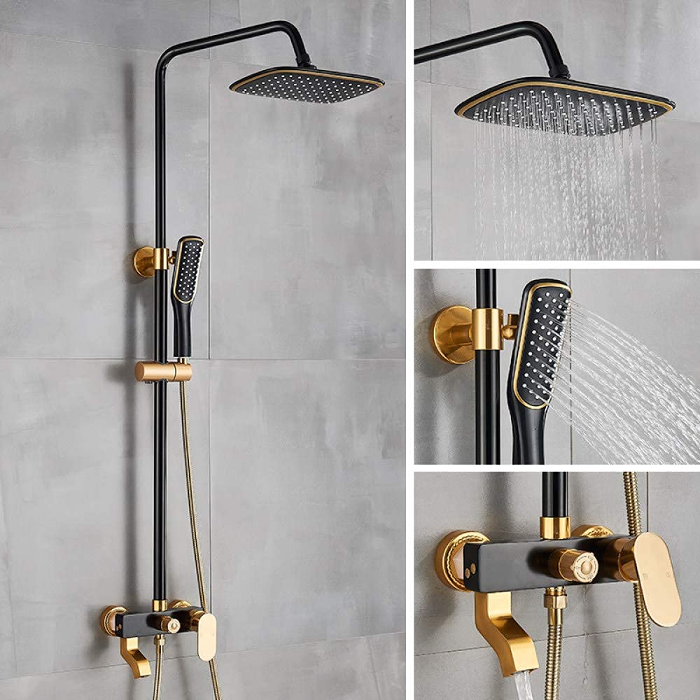 Système de douche pluie pour salle de bains familiale moderne et bidet chic