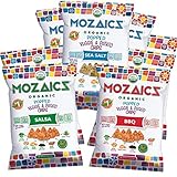 Mozaics VARIETY - Popped Veggie Chips (8-pack) | Healthy Pea Protein Crisps | Gluten free (3.5 oz bags)