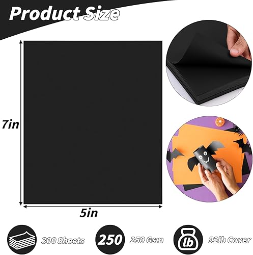 Miniatura 10 de Cartulina de colores a granel 300 hojas, papel de cartulina de 8.5 x 11 pulgadas, 30 colores surtidos, papel de construcción de tarjetas de 180 GSM,