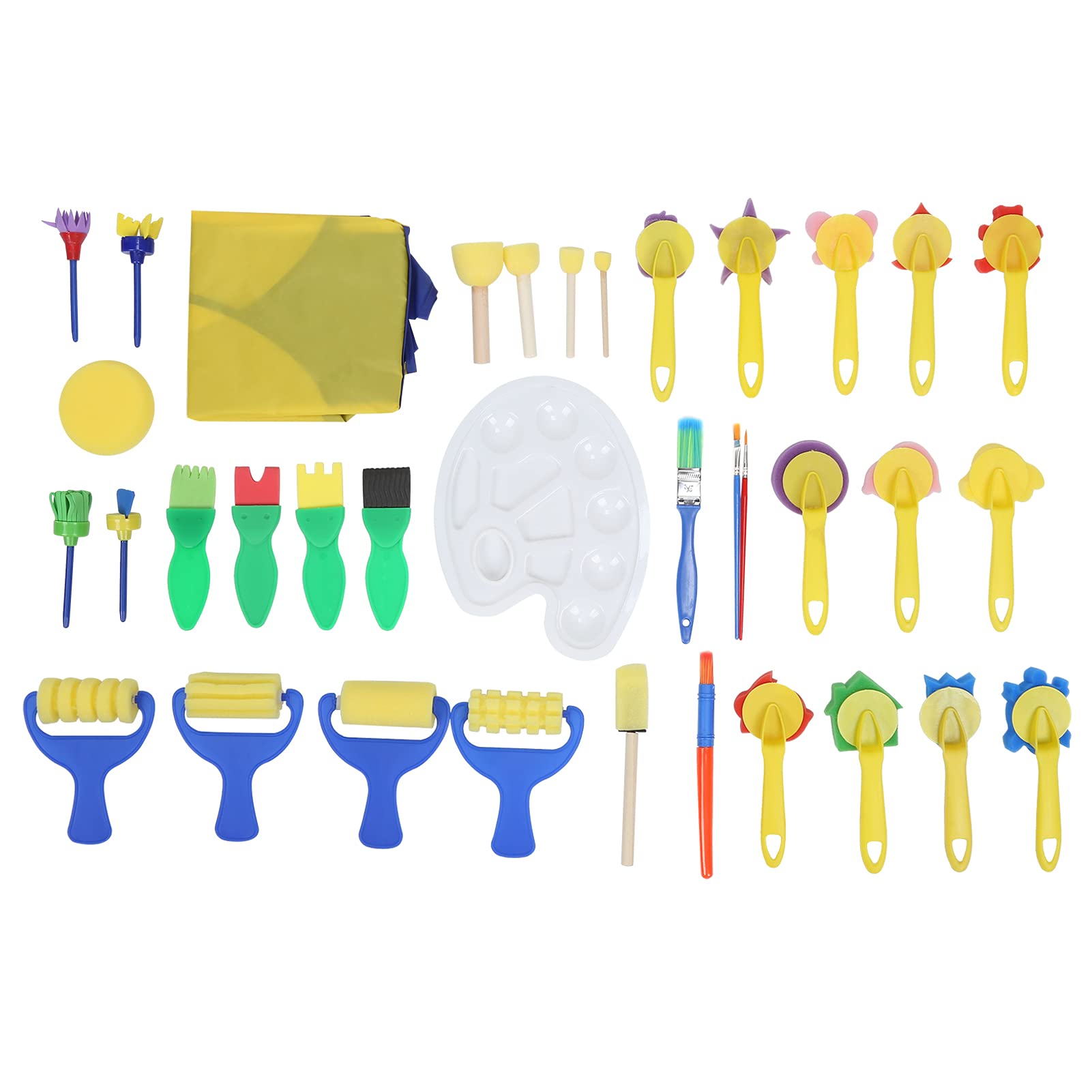 Cepillo kit sellos ropa antiincrustante niños para manualidades y graffiti infantil
